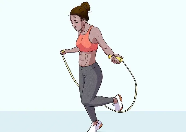 انجام تمرین طناب زدن